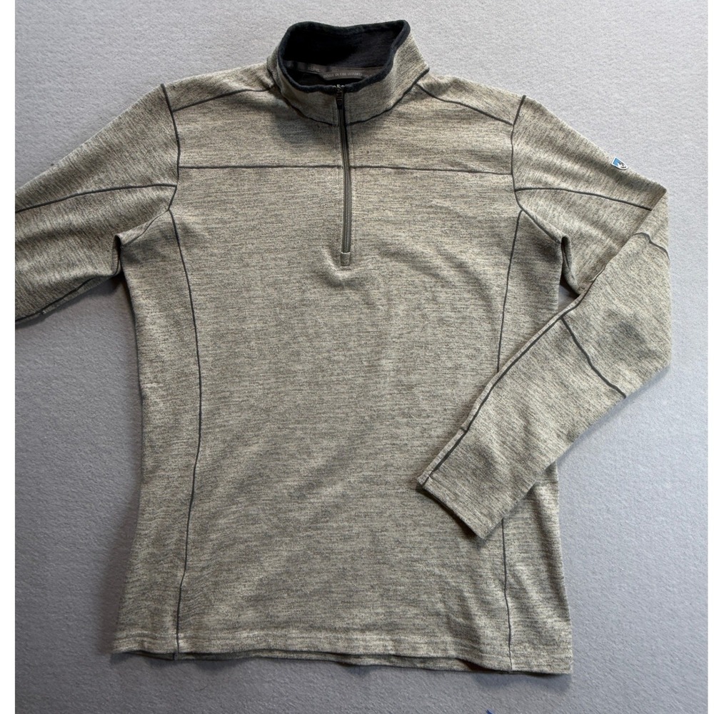 Kuhl 1/4 Zip Pullover Men Small Gray Heathered Thumbholes